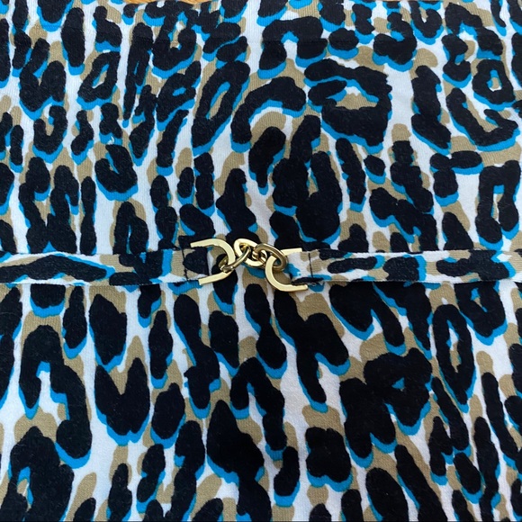 Cache Y2K Animal Print tube top women's size Large sweater material Viscose - Picture 5 of 8